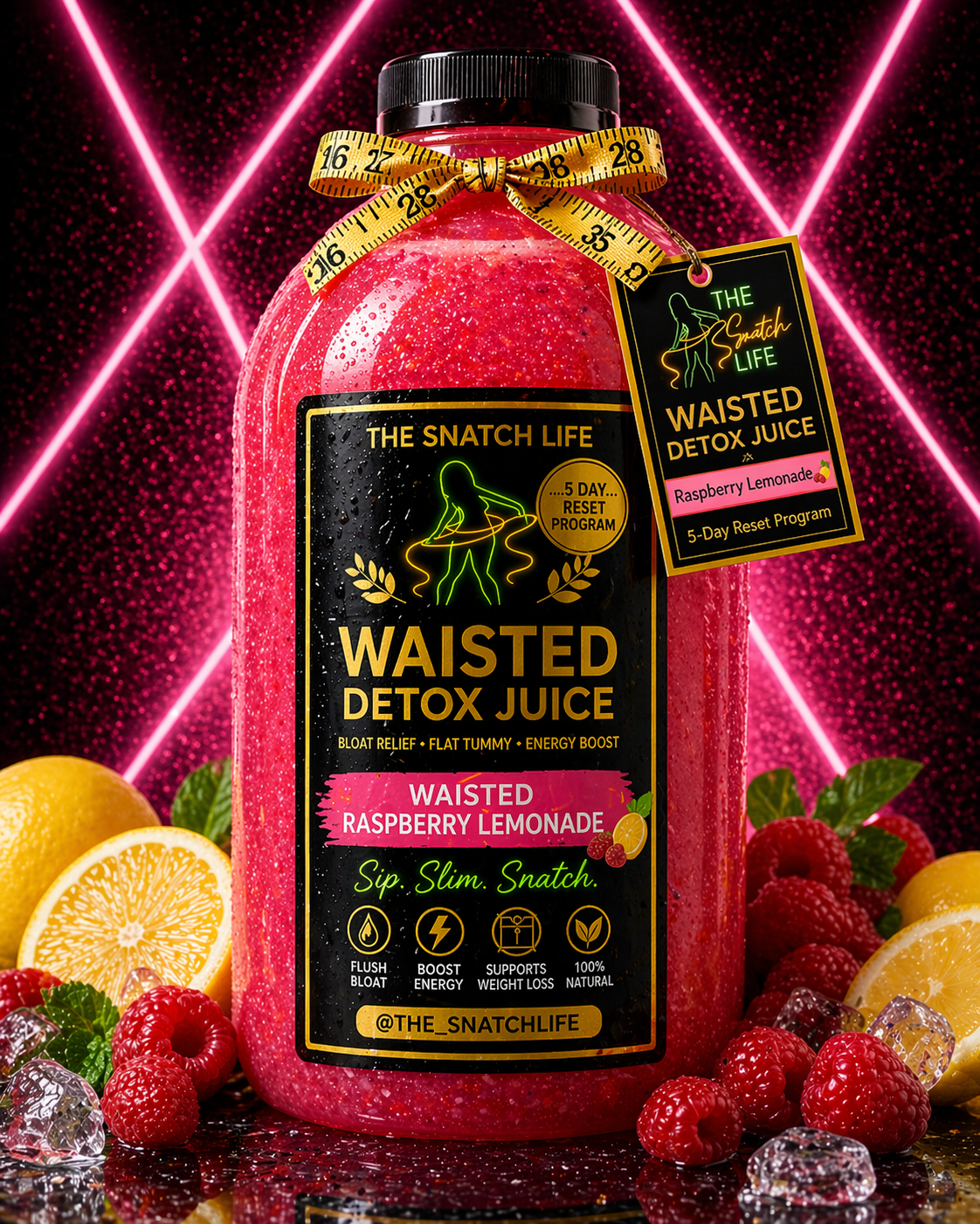 Waisted Detox – Raspberry Lemon Glow 🍇🍋